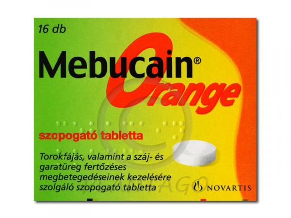 Mebucain Orange szopogató tabletta 16x