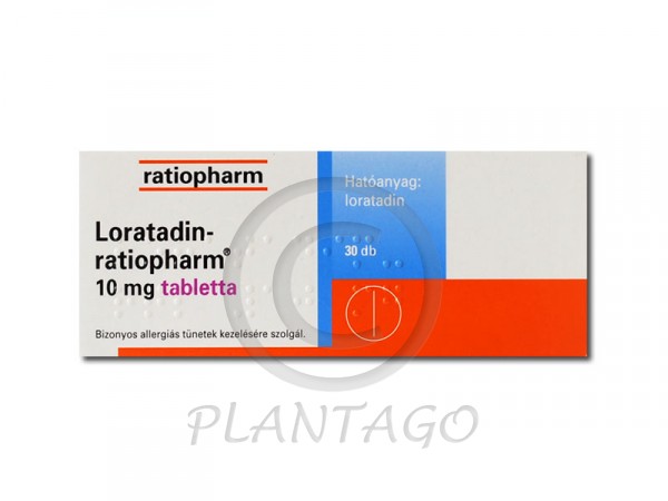 Loratadin-ratiopharm 10 mg tabletta 30x