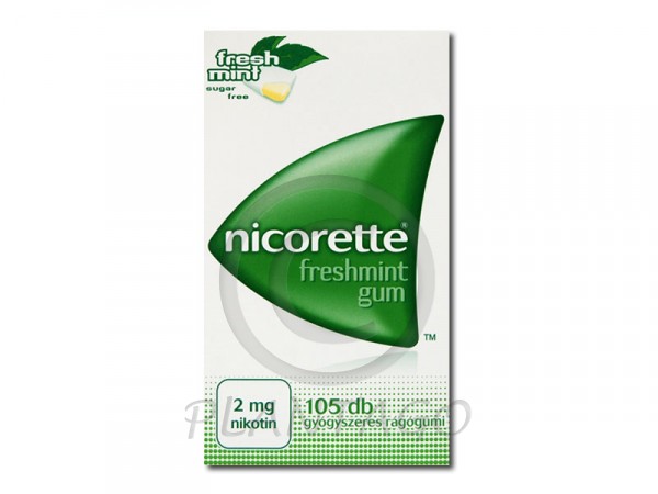 Nicorette Freshmint 2 mg gyógyszeres rágógumi 105x