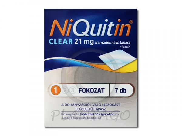 NiQuitin CQ Clear 21 mg transzdermális tapasz 7x