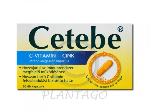 Cetebe C vitamin +cink 60x