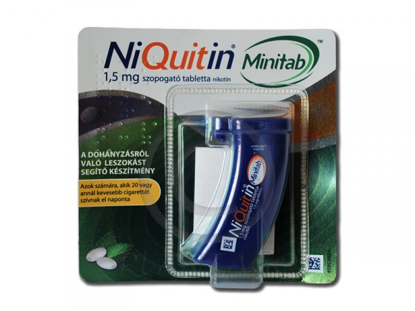 Niquitin Minitab 1,5 mg préselt szopogató tabletta 20x