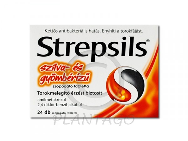 Strepsils szilva- és gyömbérízű szopogató tabletta 24x