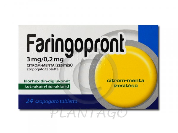 Faringopront 3mg/0,2mg citrom-menta ízű szopogató tabletta 24x