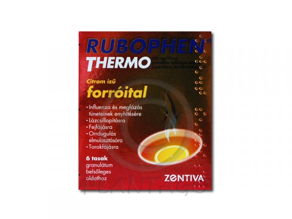 Rubophen Thermo 650mg/10mg granulátum belsőleges oldathoz 6x tasakban