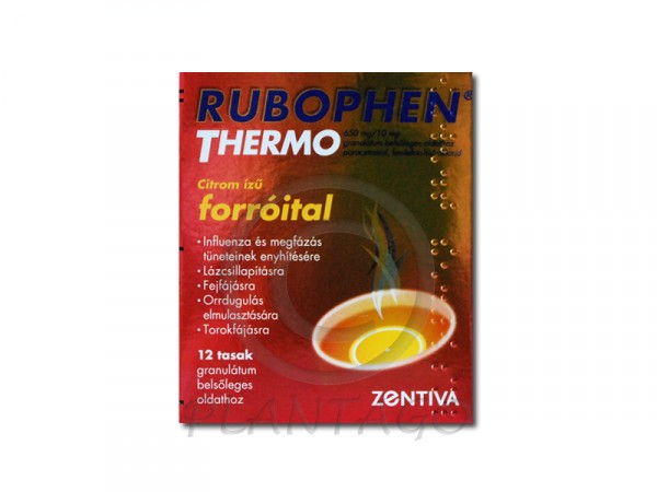 Rubophen Thermo 650mg/10mg granulátum belsőleges oldathoz 12x tasakban