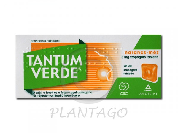 Tantum Verde narancs-méz 3mg szopogató tabletta 20x
